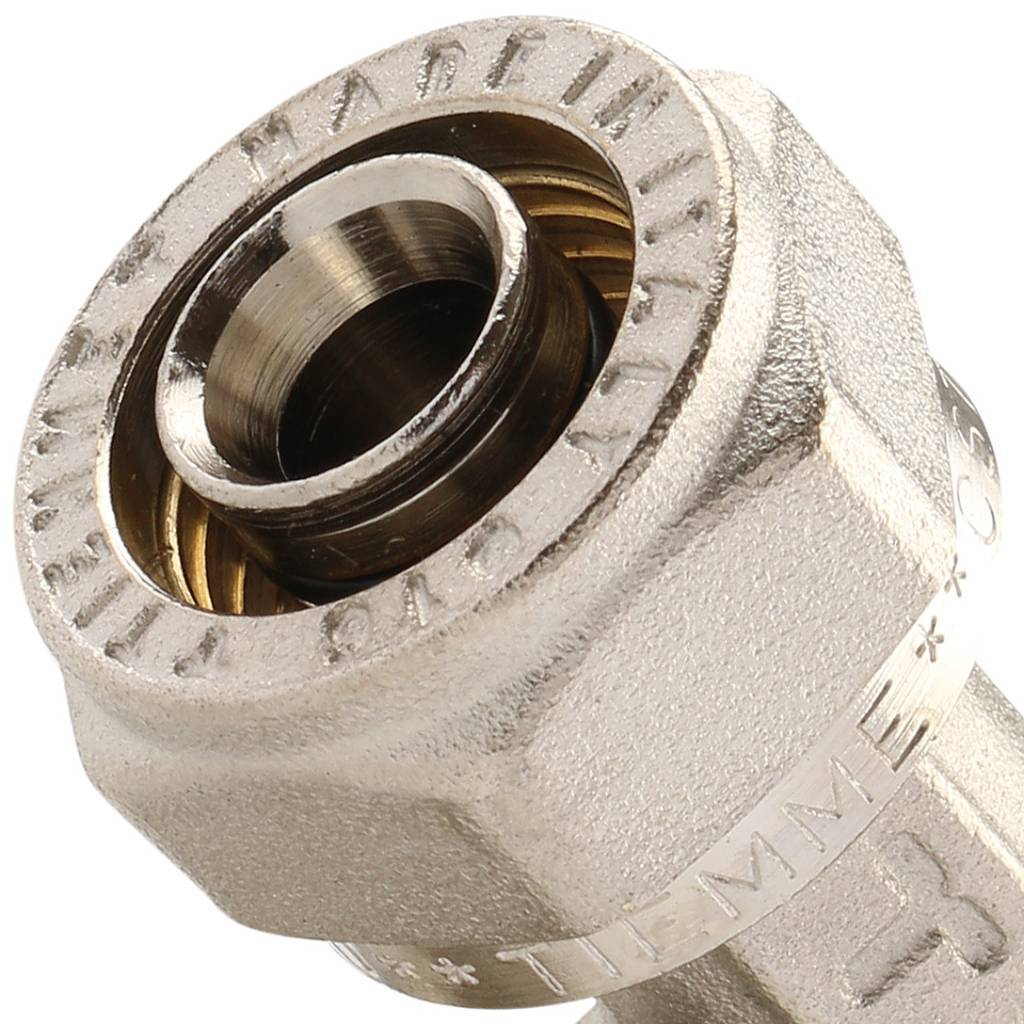 Тройник TIEMME (16х2.0) для металлопластиковых труб винтовой, 1600002