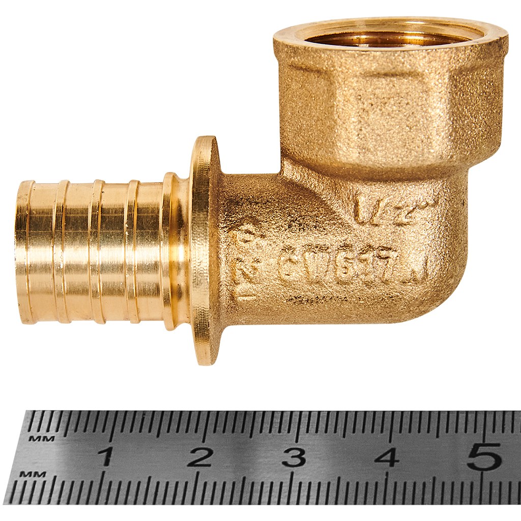 Угольник-переходник с внутренней резьбой ROMMER 20xG 1/2 для труб из сшитого полиэтилена аксиальный, RFA-0006-002012