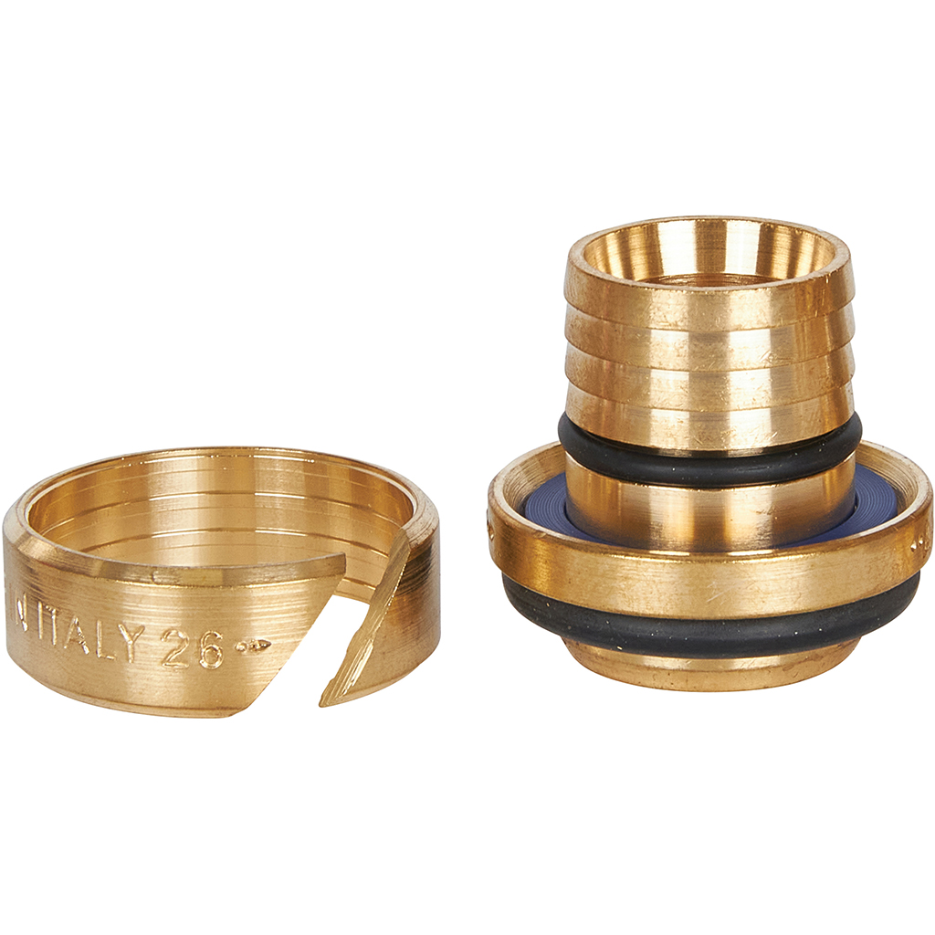 Угольник-переходник STOUT с наружной резьбой 1 x26 для металлопластиковых труб винтовой, SFS-0006-000126