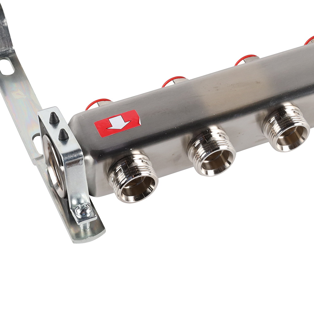 Коллектор из нержавеющей стали без расходомеров ROMMER 8 выходов, RMS-3200-000008