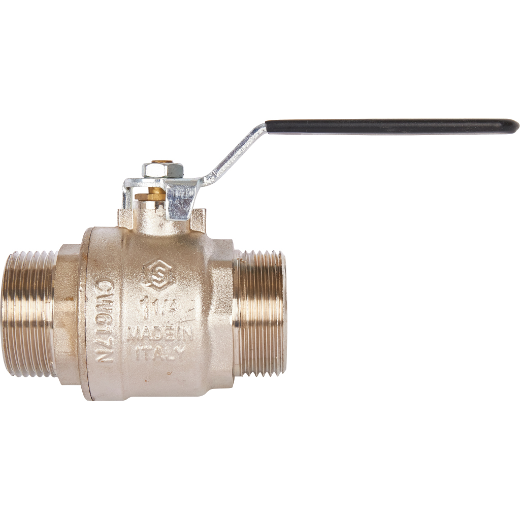 Кран шаровой STOUT полнопроходной, НР/НР, ручка рычаг 1 1/4, SVB-0005-000032