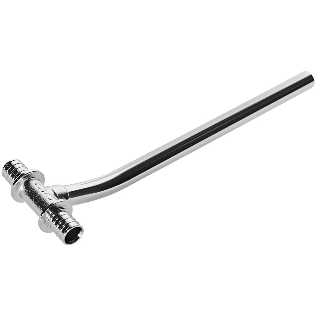 Трубка для подкл-я радиатора ROMMER Т-образная 20х15х20, L=250мм для труб из сшитого полиэтилена аксиальный, RFA-0026-202520