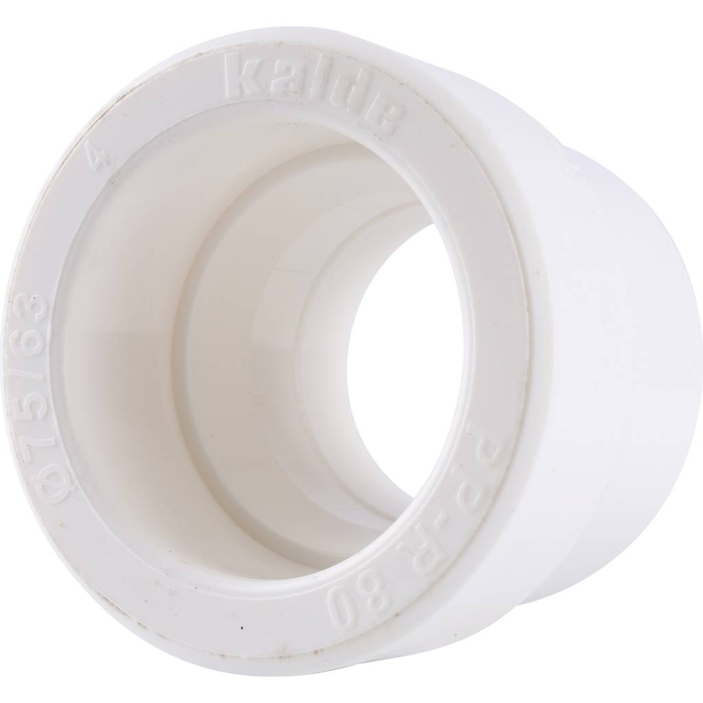 Муфта переходная Kalde 75x63 для полипропиленовых труб под сварку (цвет белый), 3212-rdc-756300