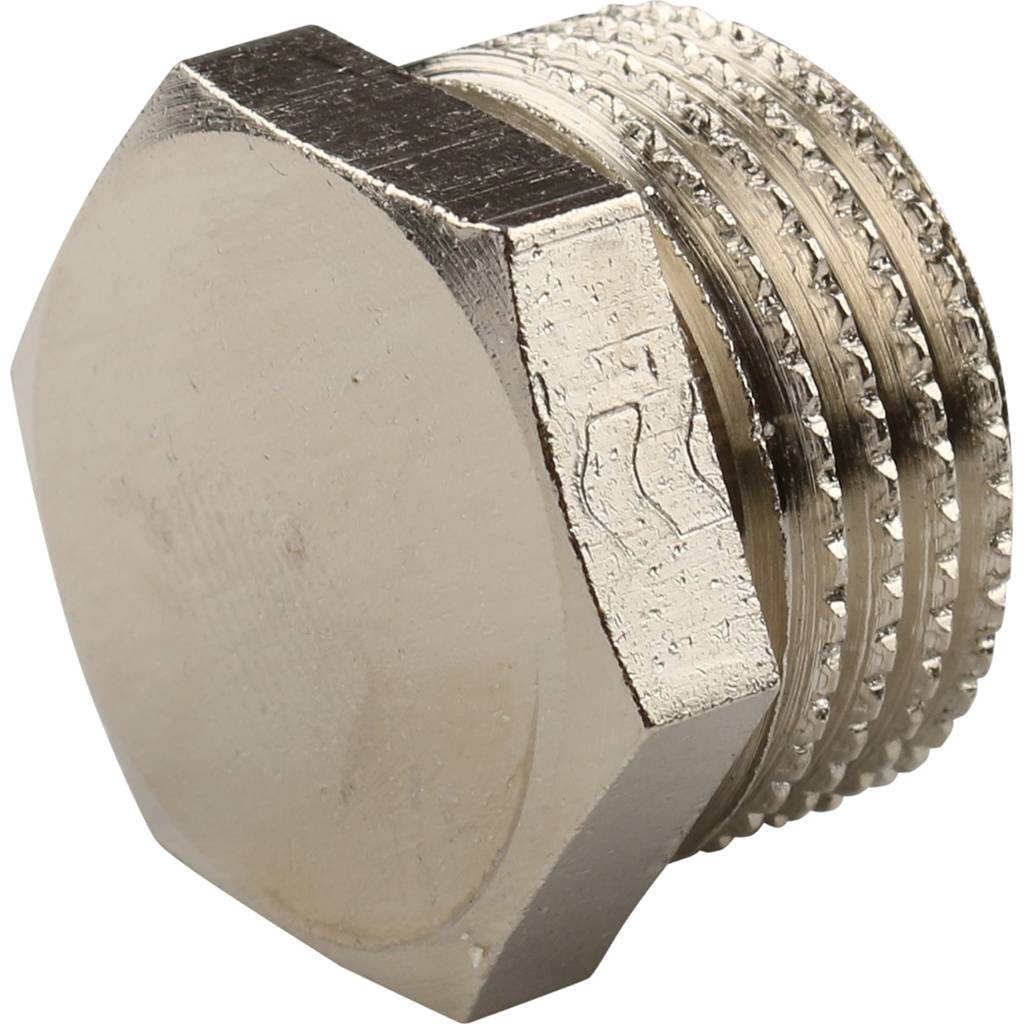 Заглушка TIEMME НР никелированная 1/2 для стальных труб резьбовой, 1500172