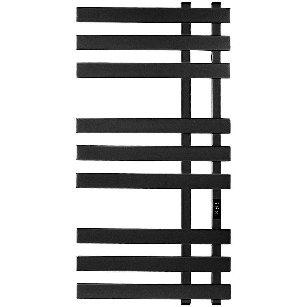 Полотенцесушитель электрический STOUT  NEOSOUL quadro 100*50 Черный матовый, SHQ-N2QQ-010050