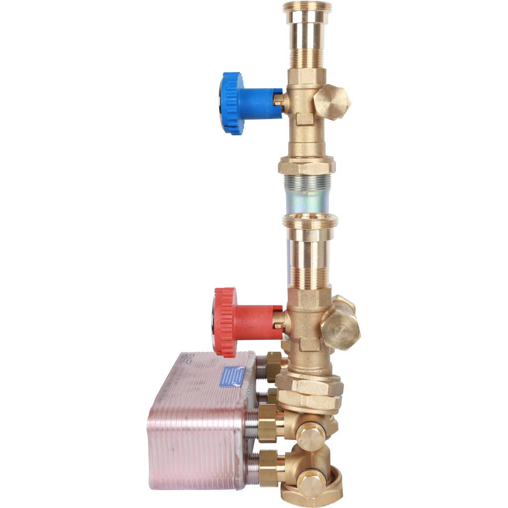 Насосная группа STOUT SDG-0038 с теплообменником 34 пластины, без насоса в теплоизоляции, SDG-0038-342501