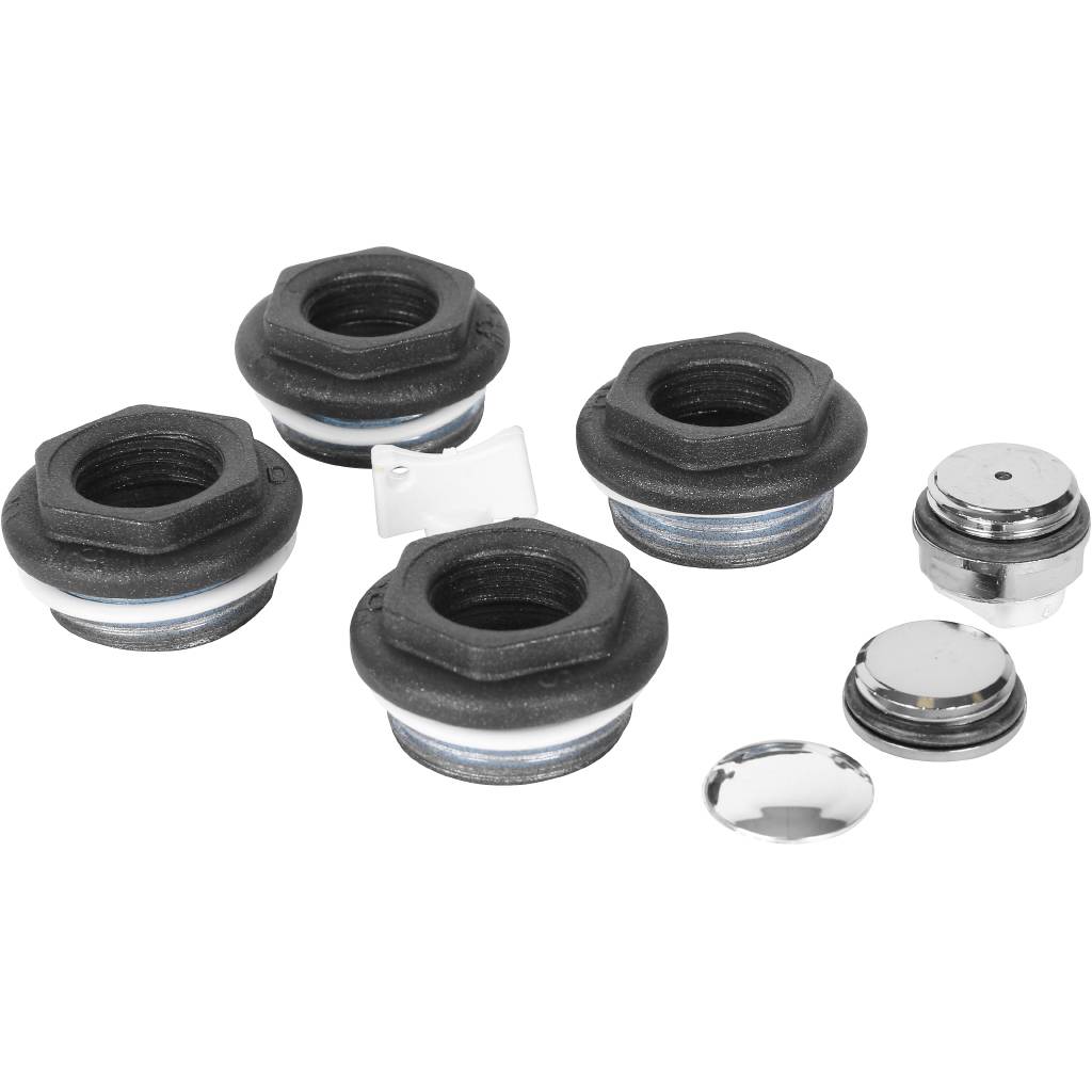 Присоединительный набор для радиатора Global 011046 07 Global KIT 1/2 (цвет cod.07 grigio scuro opaco mettalizzato (черный)), A046KIT1/207