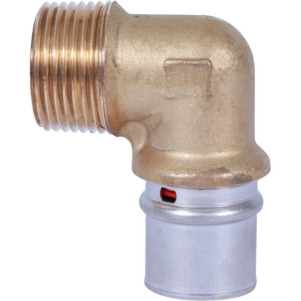 Угольник-переходник STOUT с наружной резьбой 1 х26 для металлопластиковых труб прессовой, SFP-0011-000126