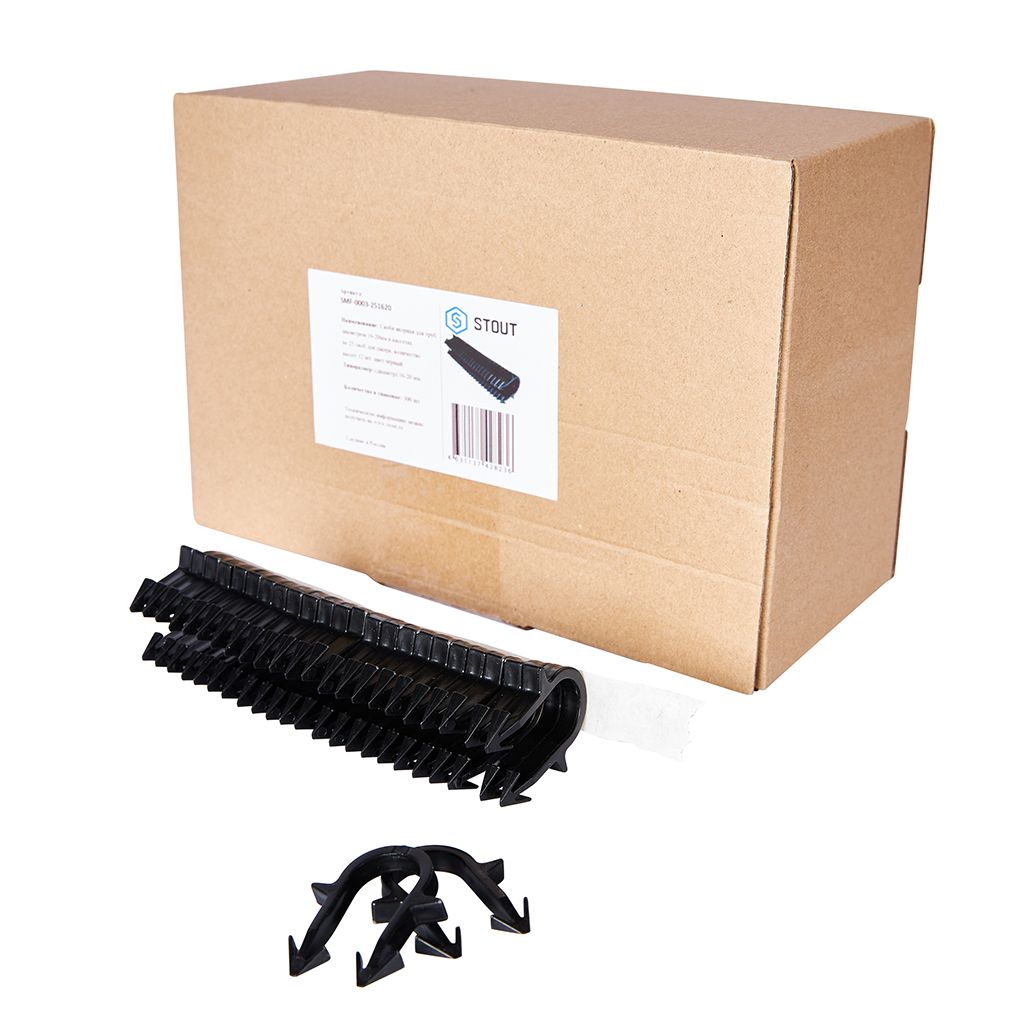 *SMF-0003-251620 STOUT Кассета для такера (по 25шт скоб якорных для труб диам.16-20мм), SMF-0003-251620
