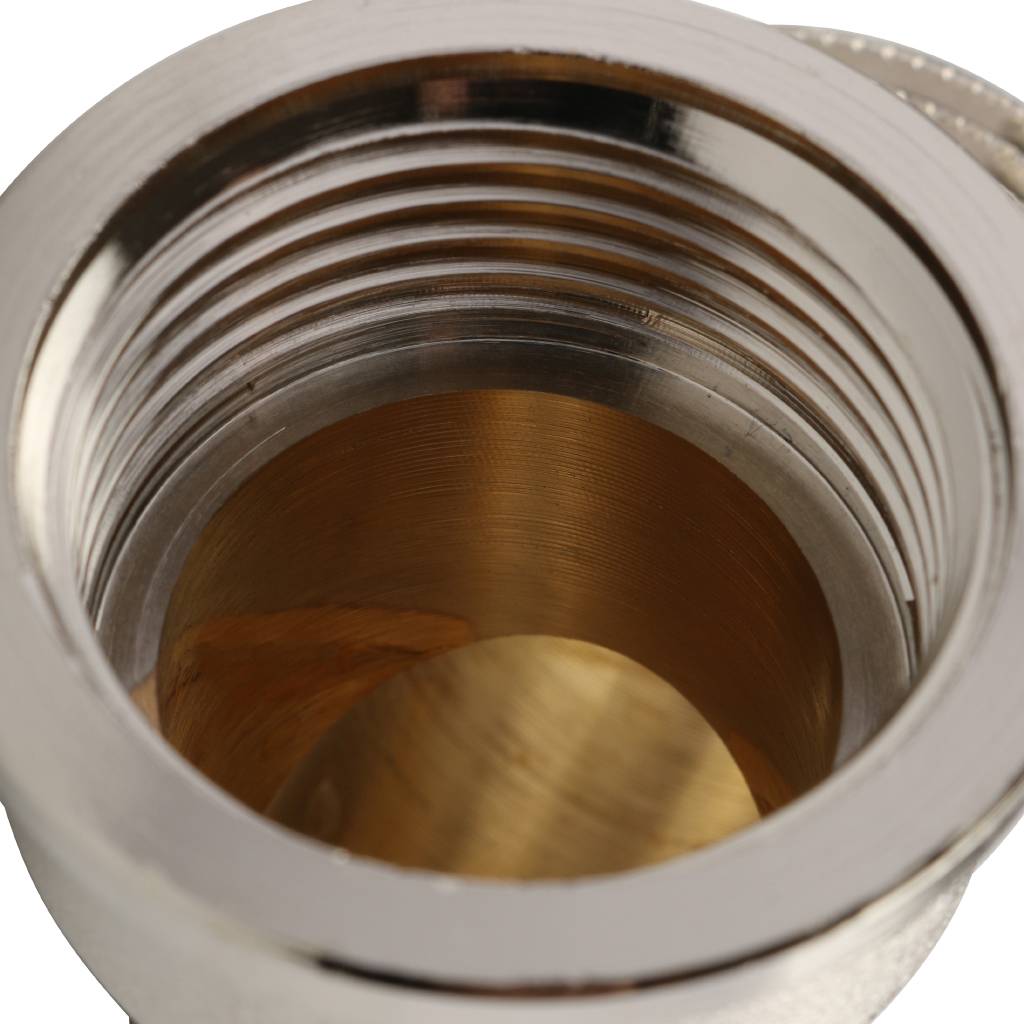 Угольник TIEMME НВ никелированный с упором 1х1, 1500291