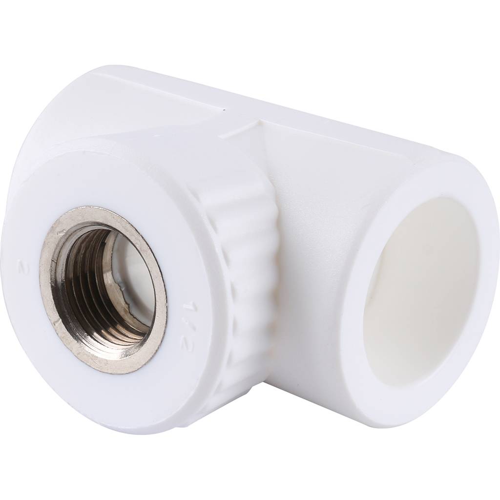 Тройник Kalde с внутренней резьбой 32х1/2 для полипропиленовых труб под сварку (цвет белый), 3222-tfo-320b32