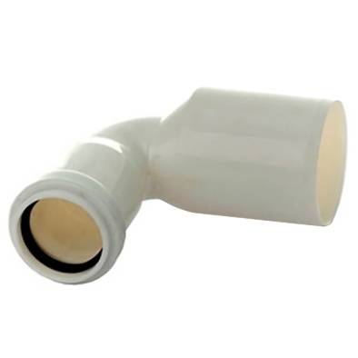 Переход эксцентрический угловой Sinikon D050/032*90° белый Aquer, RP.P.050.032