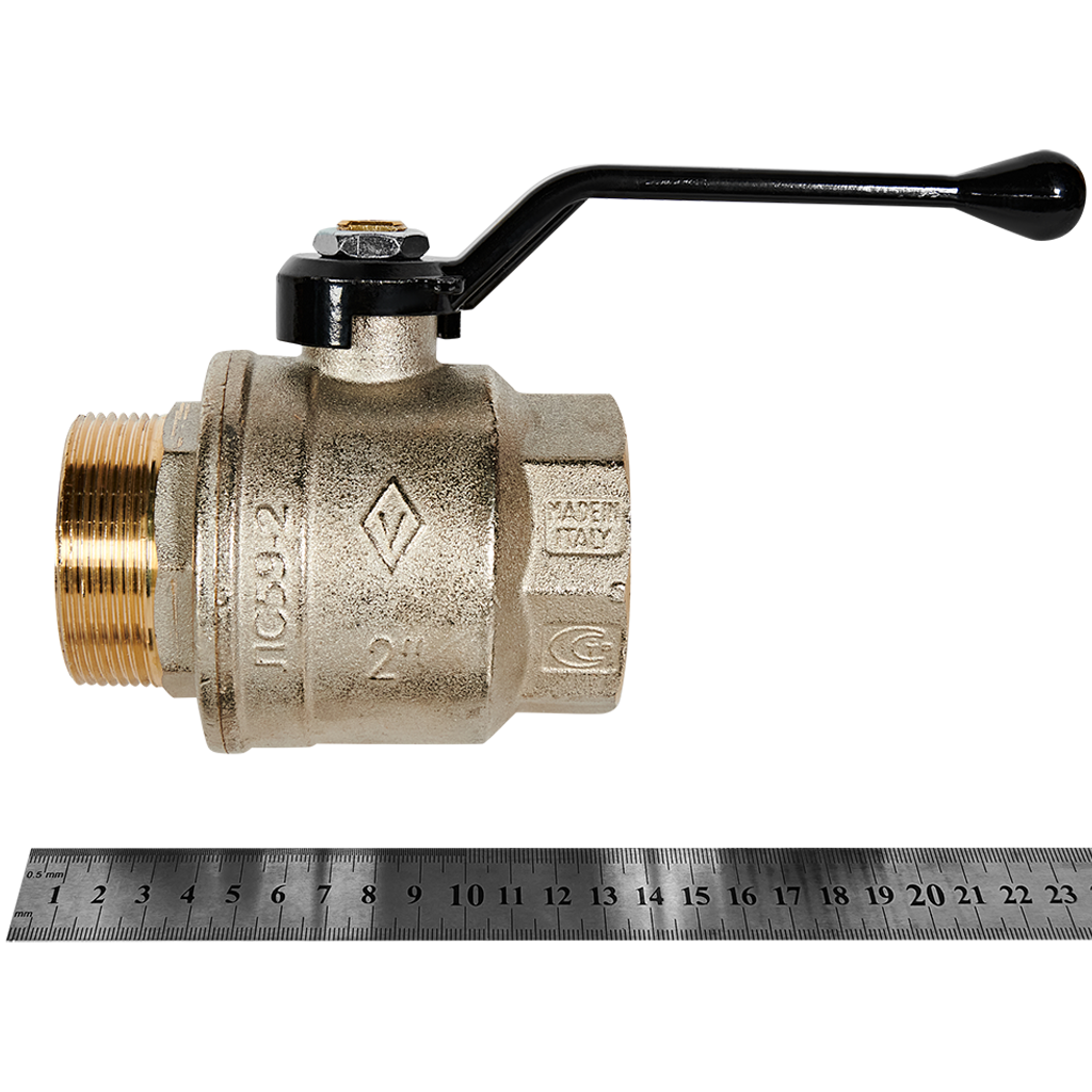 Кран шаровой BUGATTI Oregon (ручка-рычаг алюминий) внут-нар резьба 2