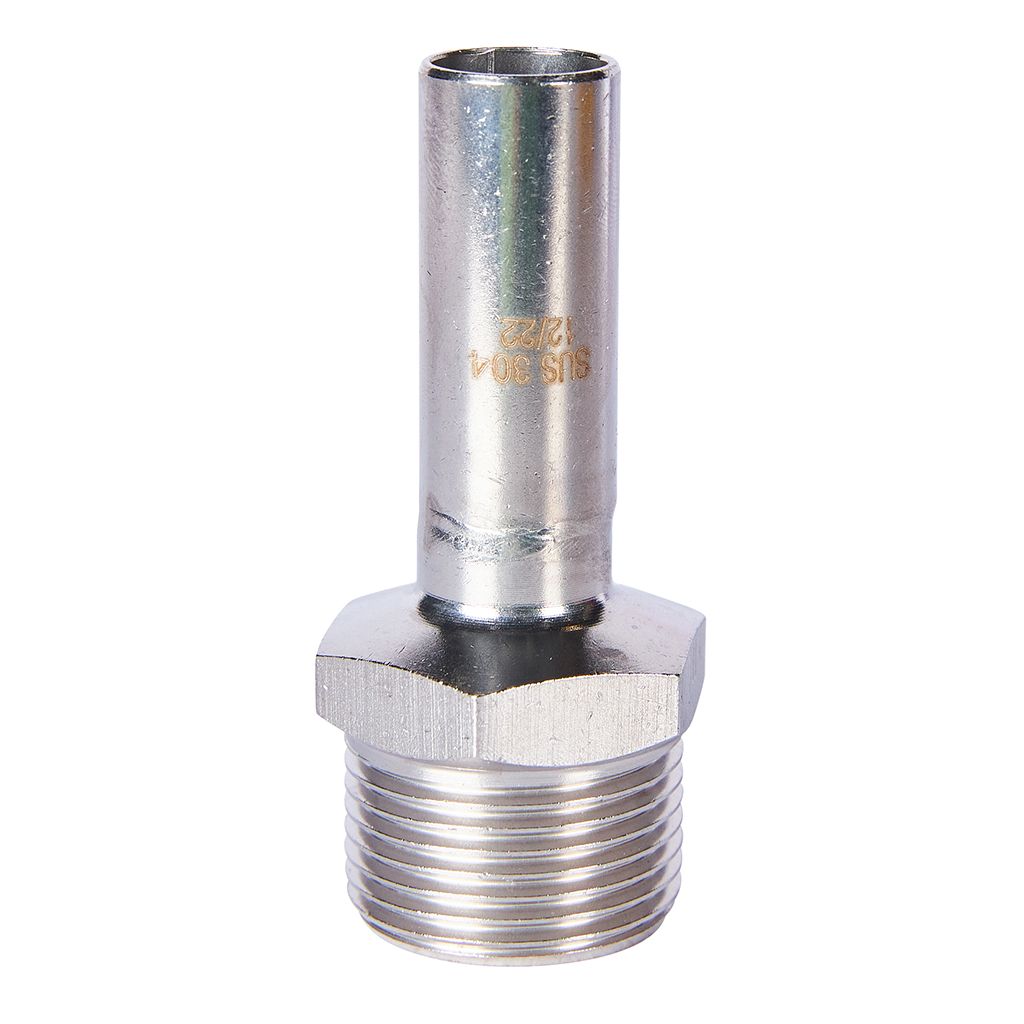 Вставка переходная НПр-НР ROMMER 15х3/4 из нержавеющей стали прессовой