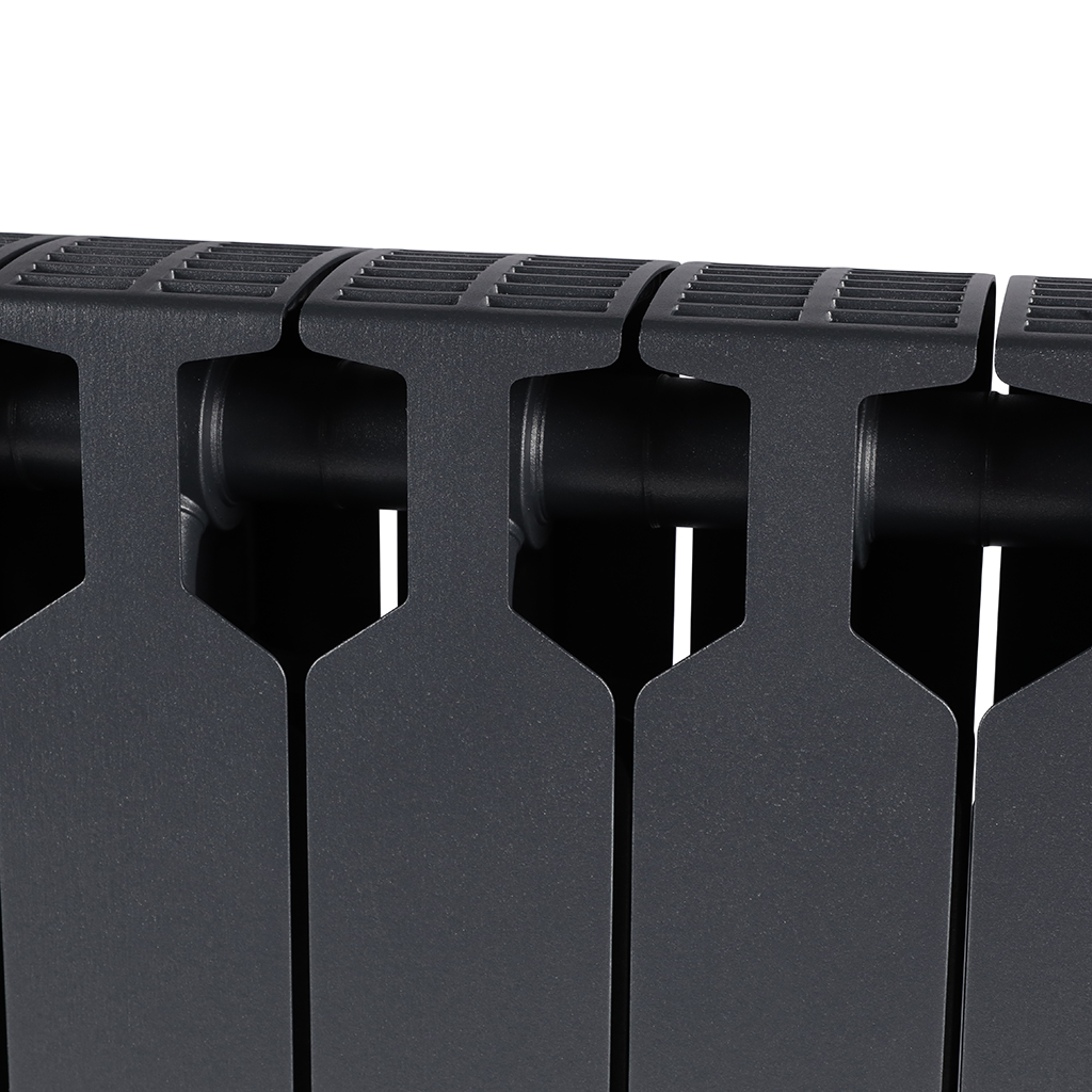 Радиатор биметаллический RIFAR SUPReMO 350 14 секций боковое подключение (Цвет ТИТАН), 4RS35-14-TI