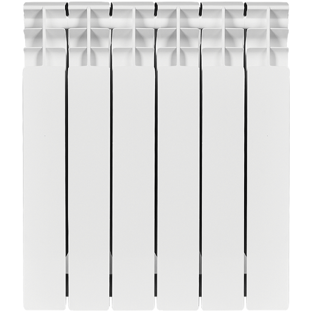 Радиатор биметаллический STOUT TITAN 500 6 секций боковое подключение (белый RAL 9016), SRB-3310-050006