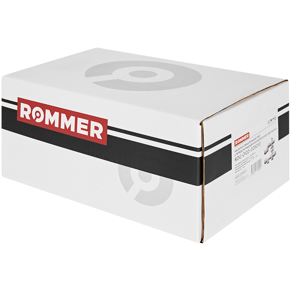 Насосно-смесительный узел ROMMER с термостатическим клапаном 20-55°C, без насоса