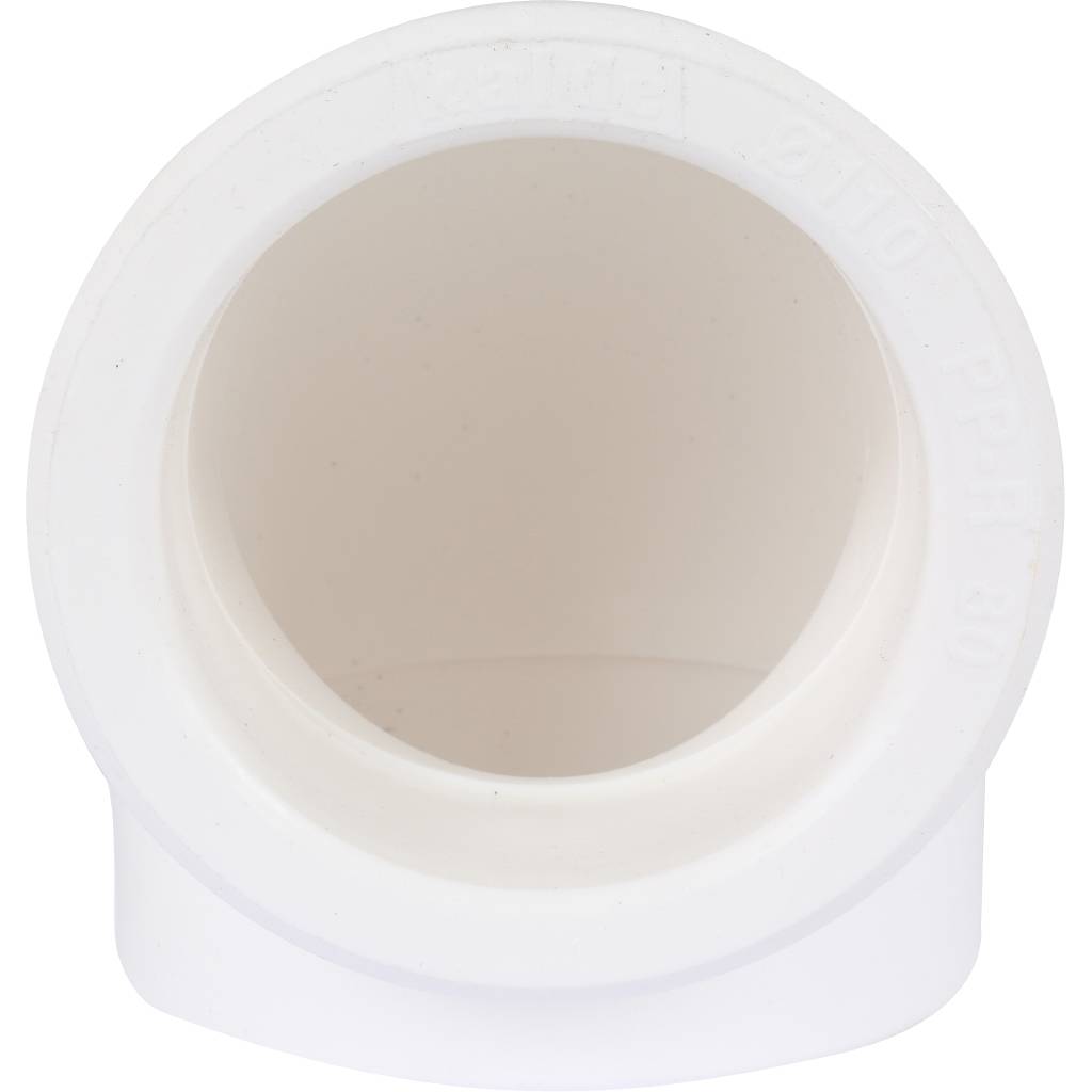 Угольник 90* Kalde d=110 для полипропиленовых труб под сварку (цвет белый), 3212-elb-110000