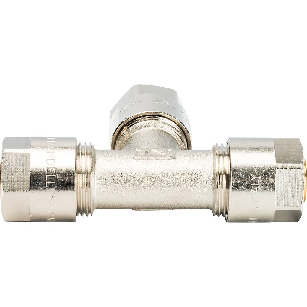 Тройник Prandelli Multyrama (20х2,0) для металлопластиковых труб винтовой, 103.09.12.0