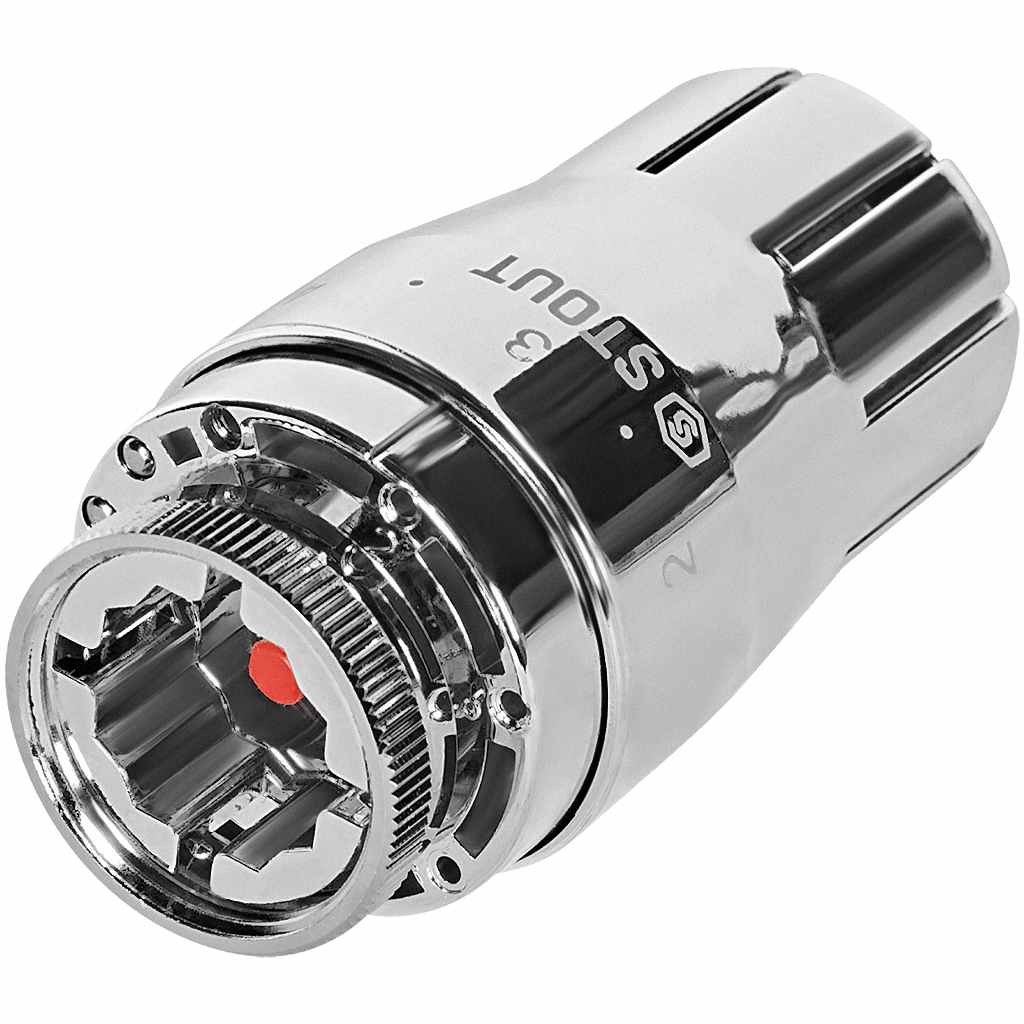 Головка термостатическая STOUT Design хром, жидкостная M30x1,5, SHTD-0002-003015C