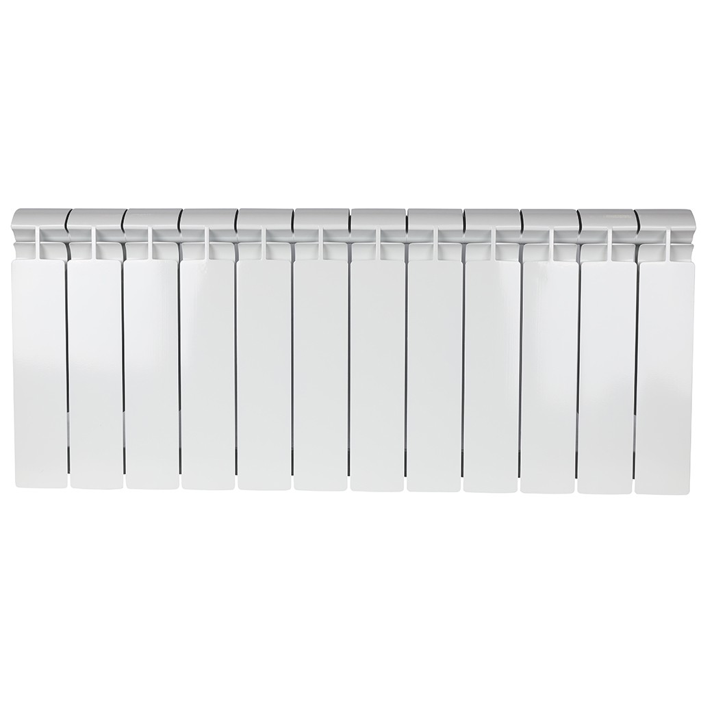 Радиатор биметаллический STOUT ALPHA 350 12 секций боковое подключение (белый RAL 9016), SRB-2310-035012