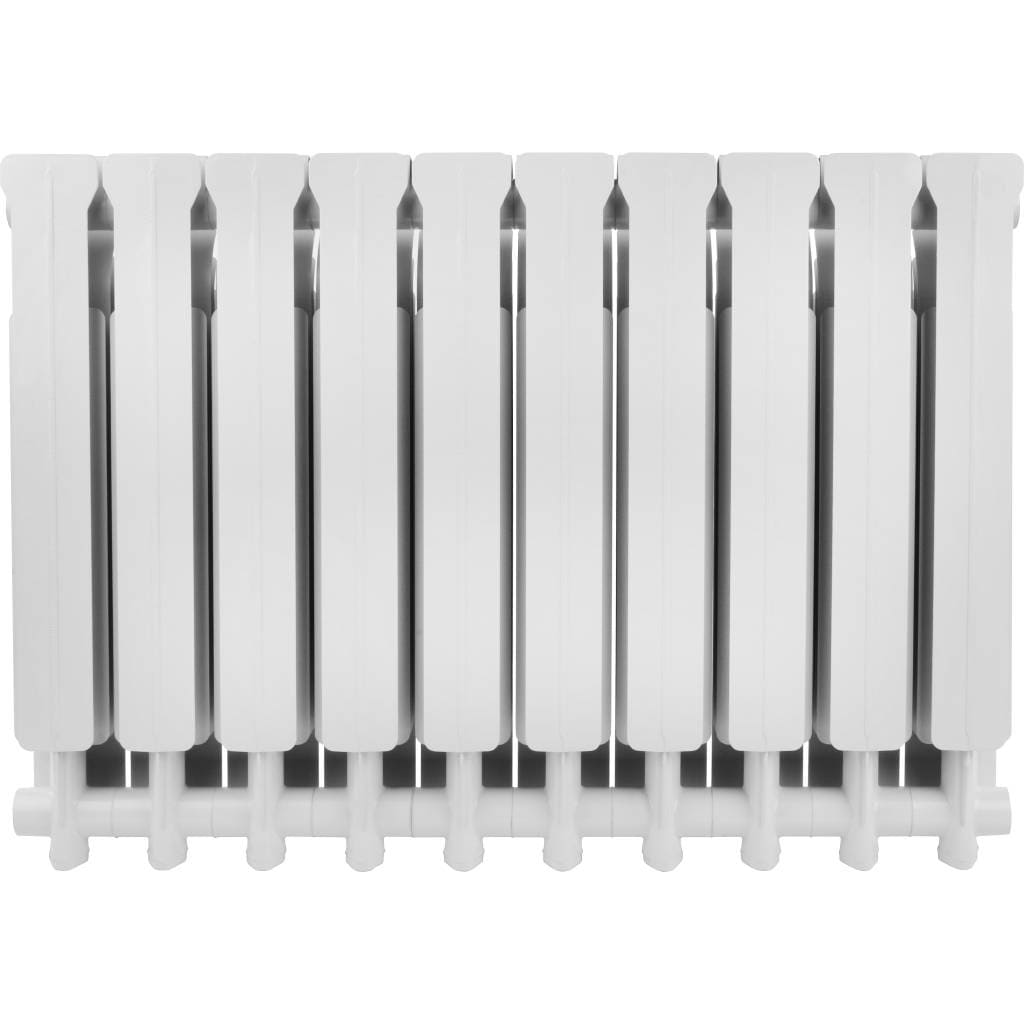 Радиатор алюминиевый Global ISEO 500 10 секций боковое подключение (2748 cod.07) (цвет cod.07 grigio scuro opaco mettalizzato 2748 (черный)), 184370