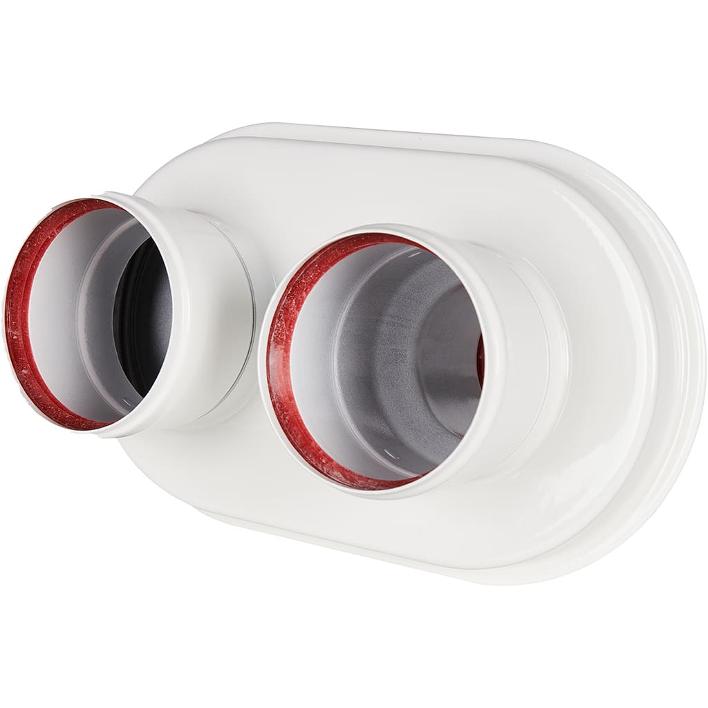 Адаптер традиционный ROMMER переход на двухтрубную систему D80/80 (Ferroli,Bosch,Navien S/C/E,Baxi ECONova/Classic и др) фланец и втулка D60 L-50, RCA-8080-240002