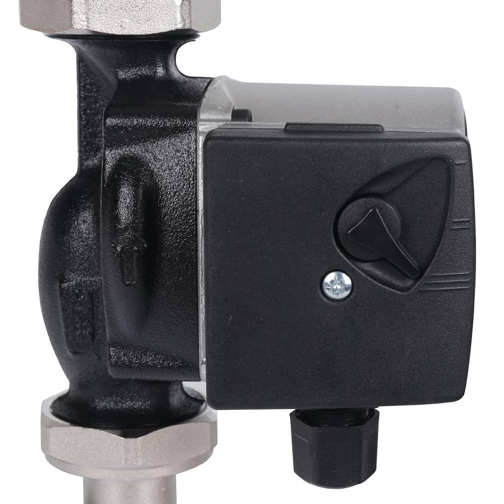 Насосно-смесительный узел STOUT SDG-0120 с термостатическим клапаном 20-43°C жидкокристаллическим термометром, с насосом UPSO 25-65, 130 mm, SDG-0120-005001