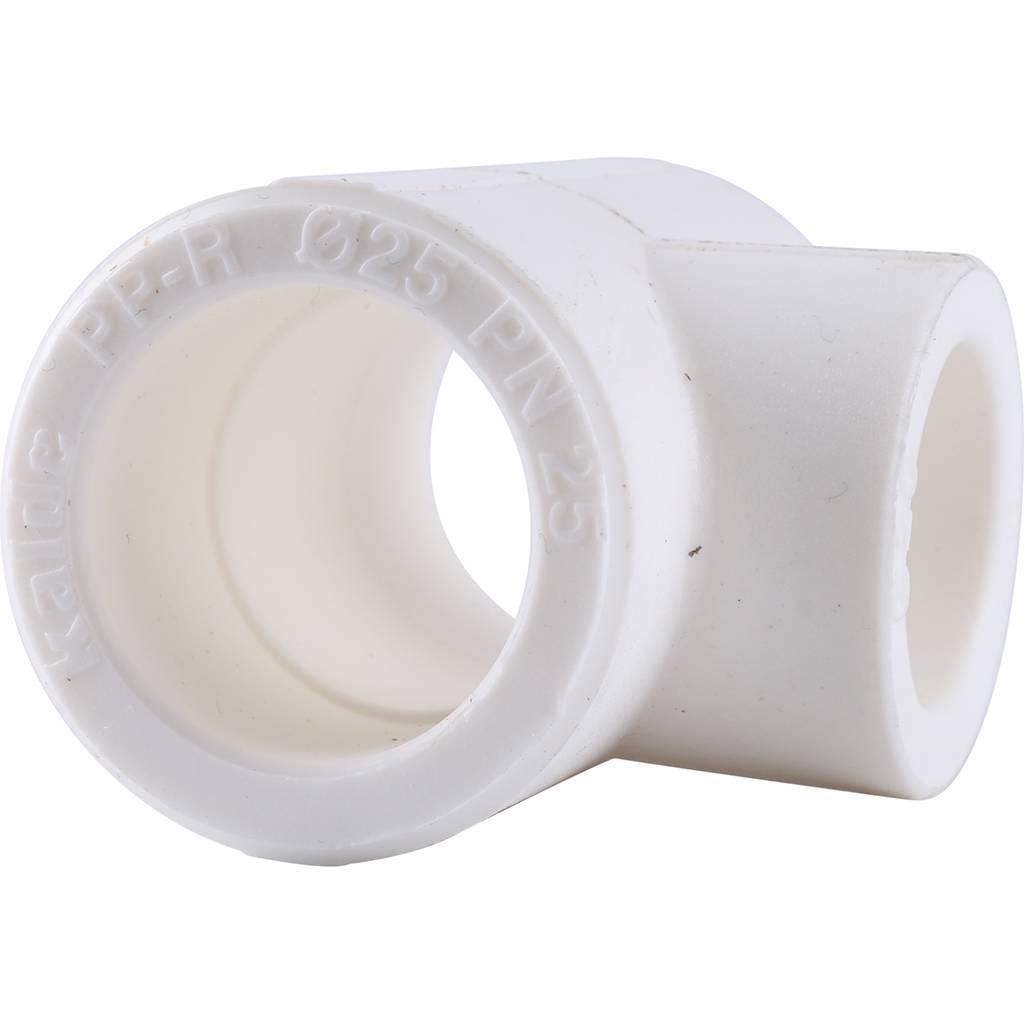 Тройник переходной Kalde 25х20х25 для полипропиленовых труб под сварку (цвет белый), 3212-tio-252025