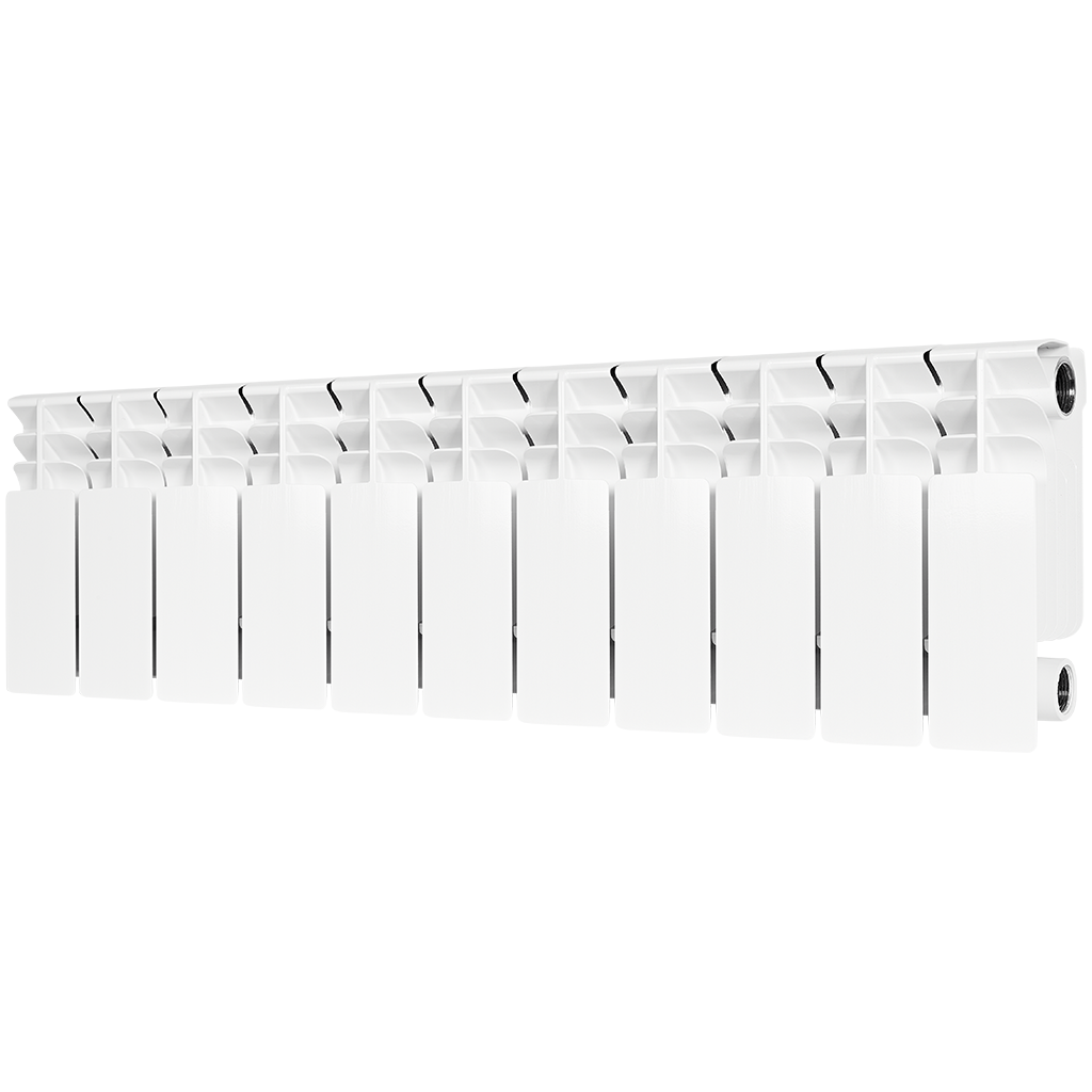 Радиатор биметаллический STOUT TITAN 200 11 секций боковое подключение (белый RAL 9016)