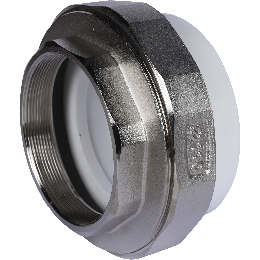 Муфта разъемная Kalde с внутренней резьбой 110x4 для полипропиленовых труб под сварку (цвет белый), 3252-tuf-110400