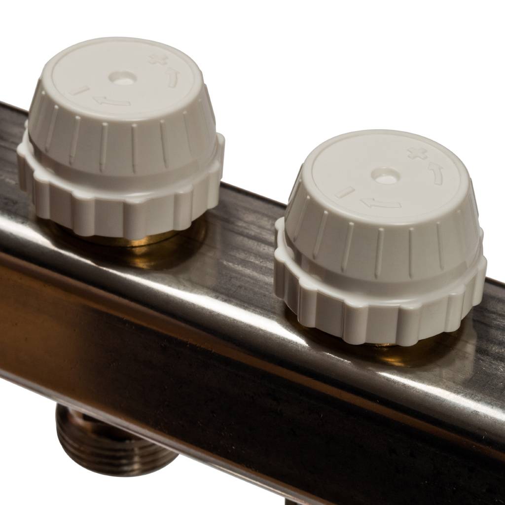 Коллектор из нержавеющей стали в сборе без расходомеров STOUT 6 выходов, SMS 0912 000006