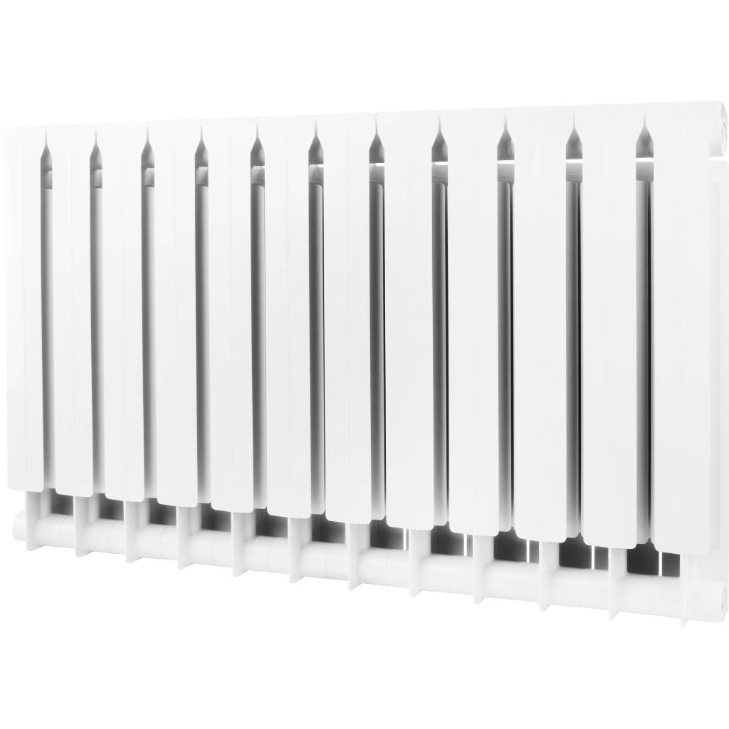 Радиатор биметаллический Global STYLE EXTRA 500 12 секций нижнее правое подключение (белый RAL 9010), STE05001012/DS