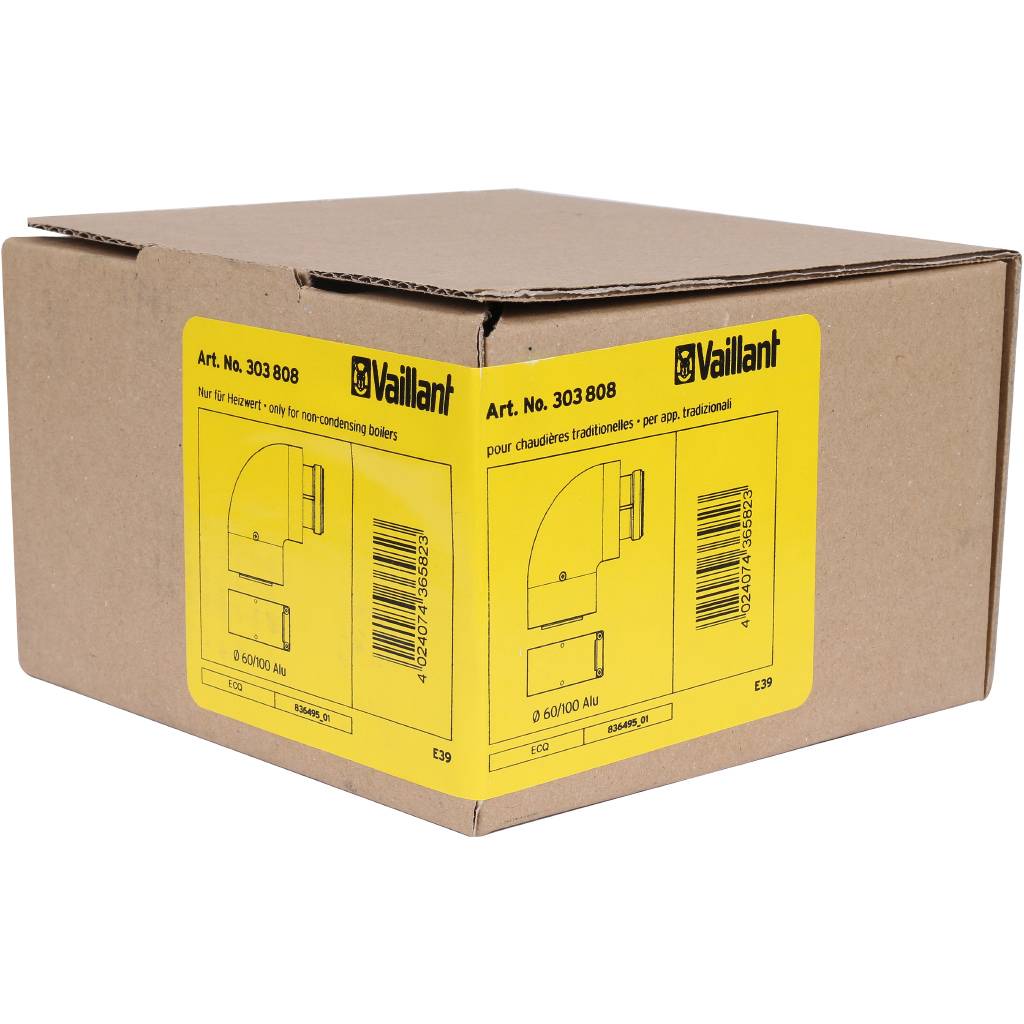 Колено Vaillant 90 град. DN 60/100 белое