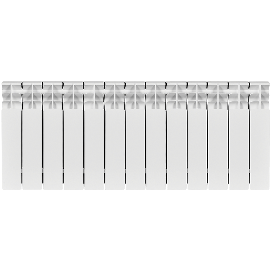 Радиатор биметаллический STOUT TITAN 350 13 секций боковое подключение (белый RAL 9016), SRB-3310-035013