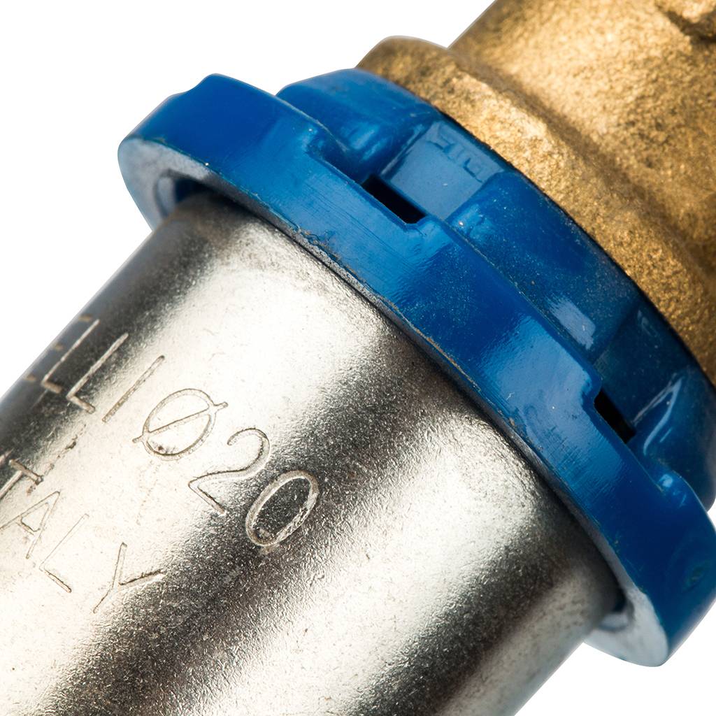 Тройник Prandelli Multyrama (внутр.резьба, 20х2х 3/4 профиль H, TH, U) для металлопластиковых труб прессовой, 509.08.62.0