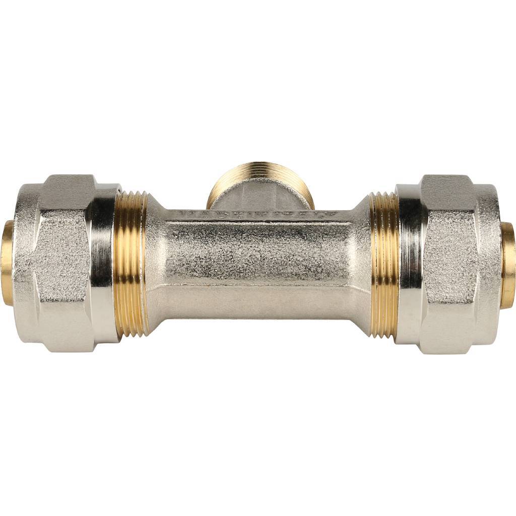 *SFS-0011-003426 STOUT Тройник-переходник с наружной резьбой 3/4 х26 для металлопластиковых труб винтовой, SFS-0011-003426