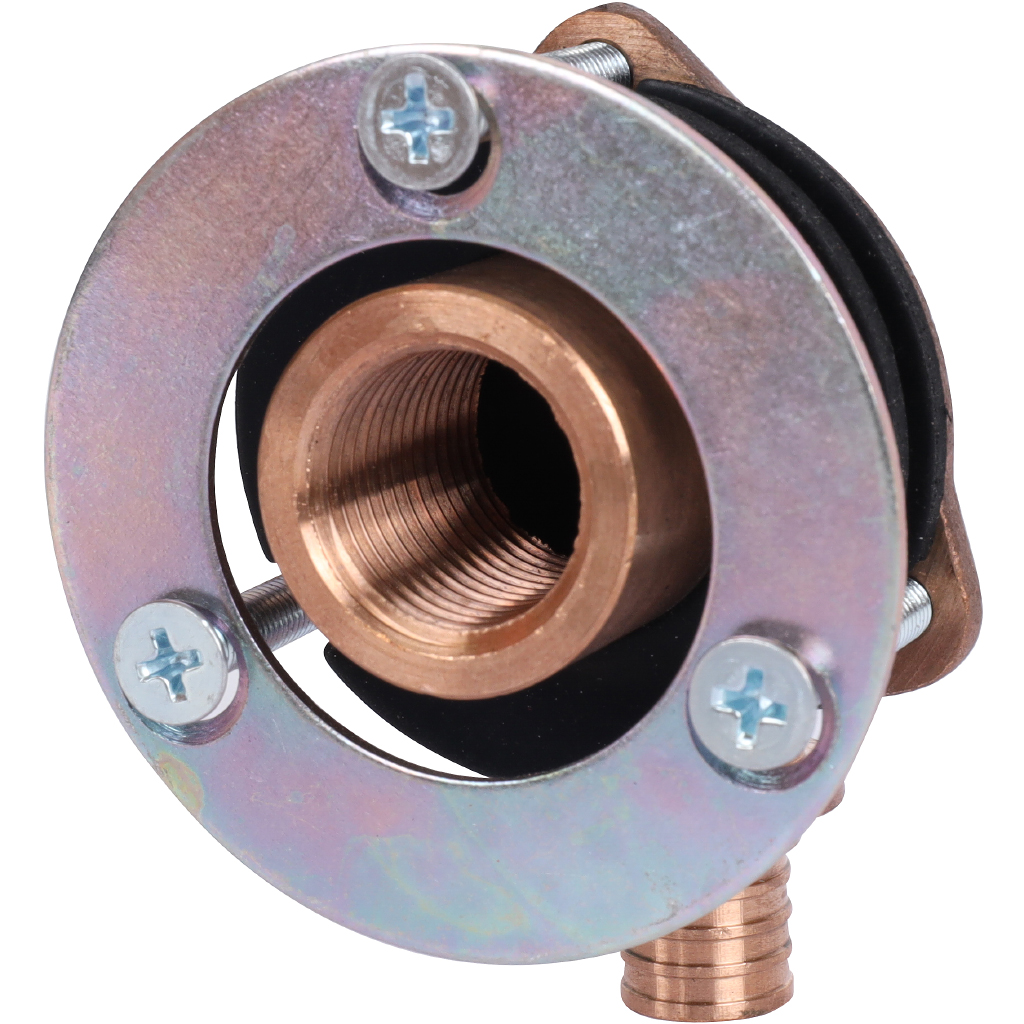 Угольник настенный РЕХАУ RAUTITAN для гипсокартонных плит 16-Rp1/2x28 RX+ для труб из сшитого полиэтилена аксиальный, 14563741001