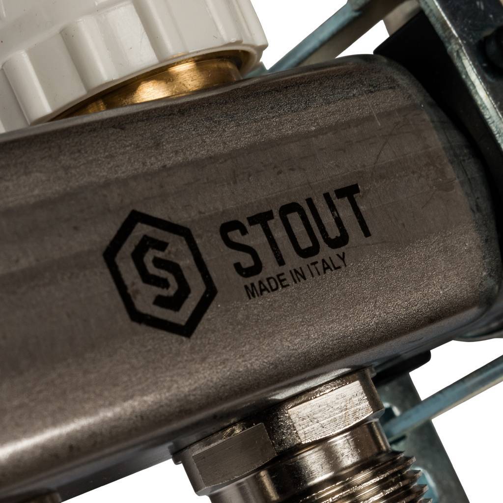 Коллектор из нержавеющей стали в сборе с расходомерами STOUT 8 выходов, SMS 0907 000008