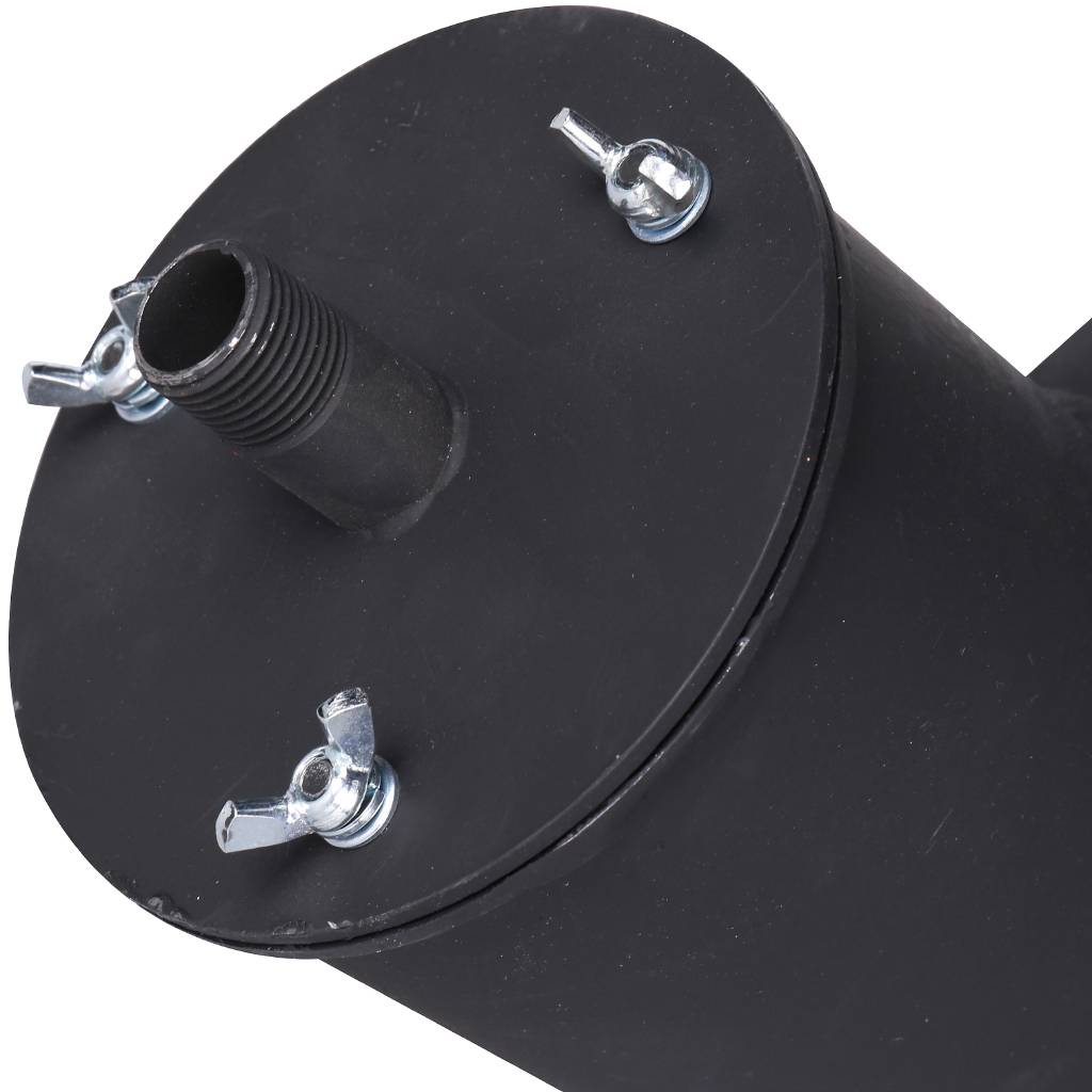 Патрубок дымохода вертикальный ROMMER D=120, L=247, H=346, RSB-1110-041394