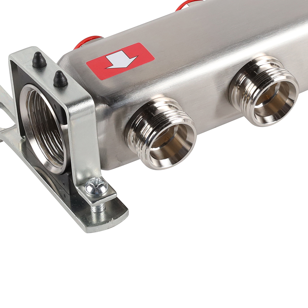 Коллектор из нержавеющей стали без расходомеров ROMMER 6 выходов