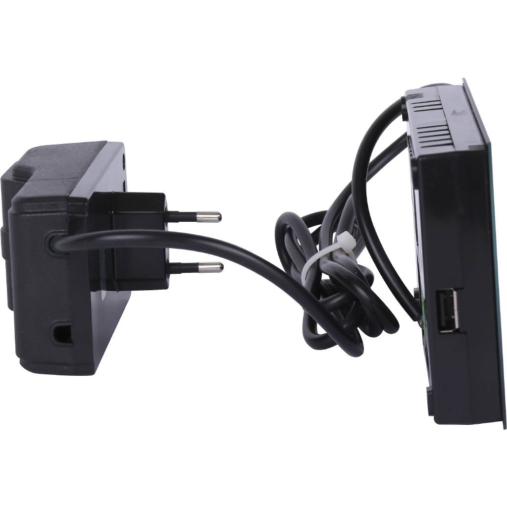 Комнатный двухпозиционный  регулятор цветной (стекло 2мм) черный TECH, ST-283