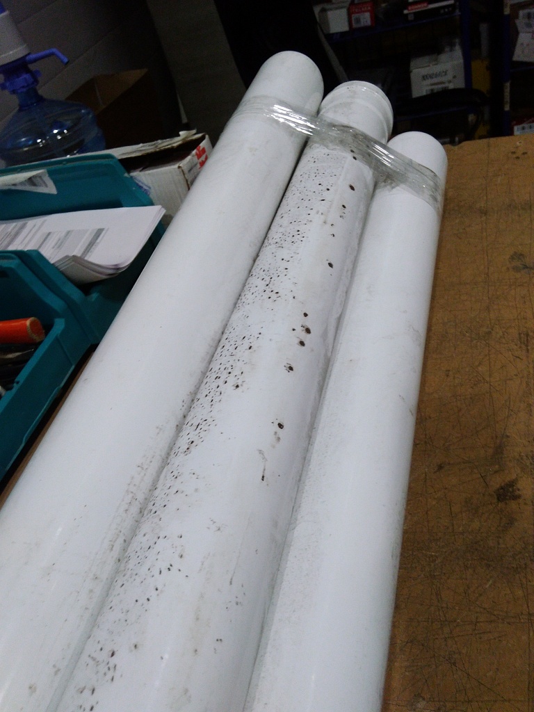 Уцененный товар (нетоварный вид (грязная)): Элемент дымохода STOUT DN 80 труба 1000 мм п/м, SCA-0080-001000