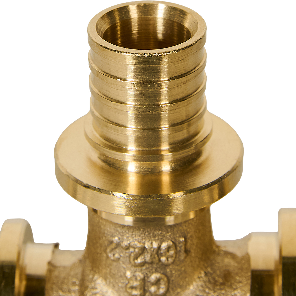 Тройник РЕХАУ с уменьшенным боковым и торцевым проходами 20-16-16 MX для труб из сшитого полиэтилена аксиальный, 11080811001