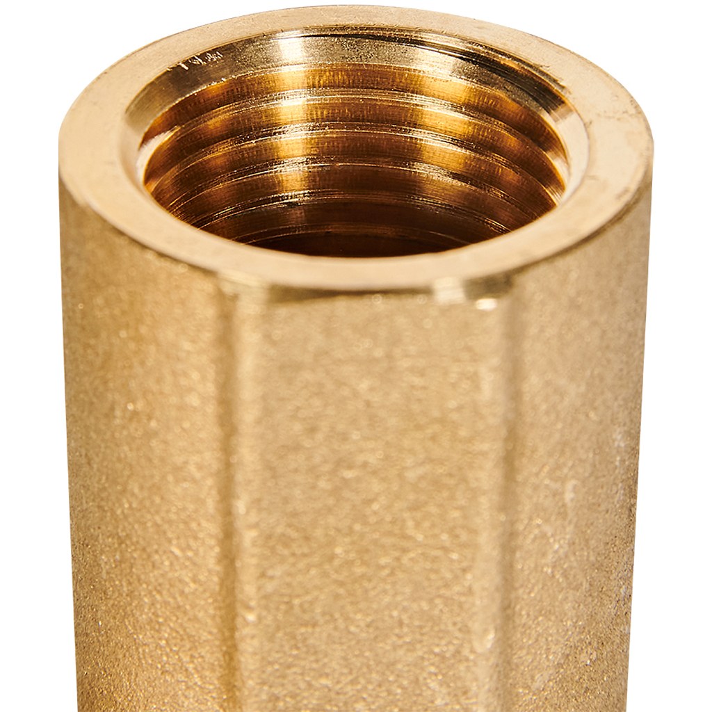 Угольник настенный с длинным нарезным патрубком ROMMER 16-G 1/2 для труб из сшитого полиэтилена аксиальный