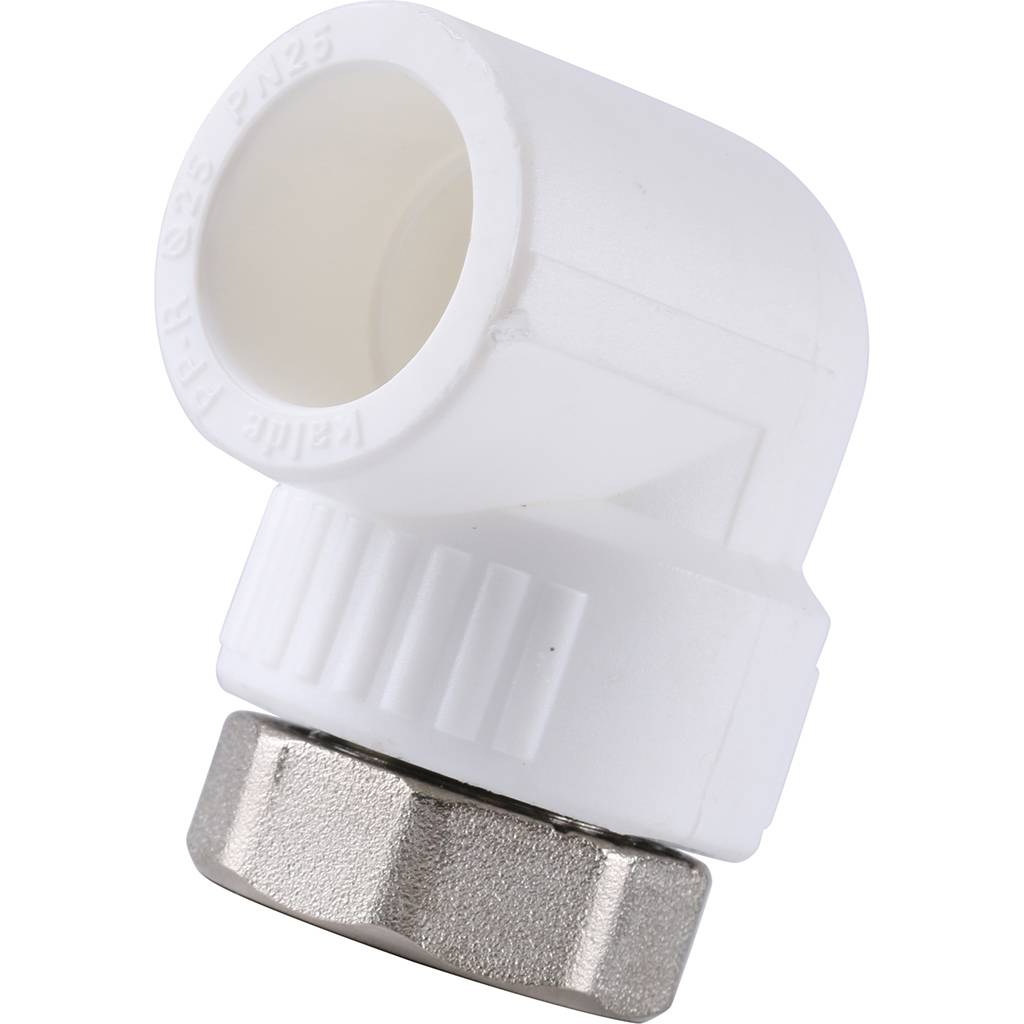 Угольник Kalde с накидной гайкой для полипропиленовых труб 25х1, 3222-tue-251000