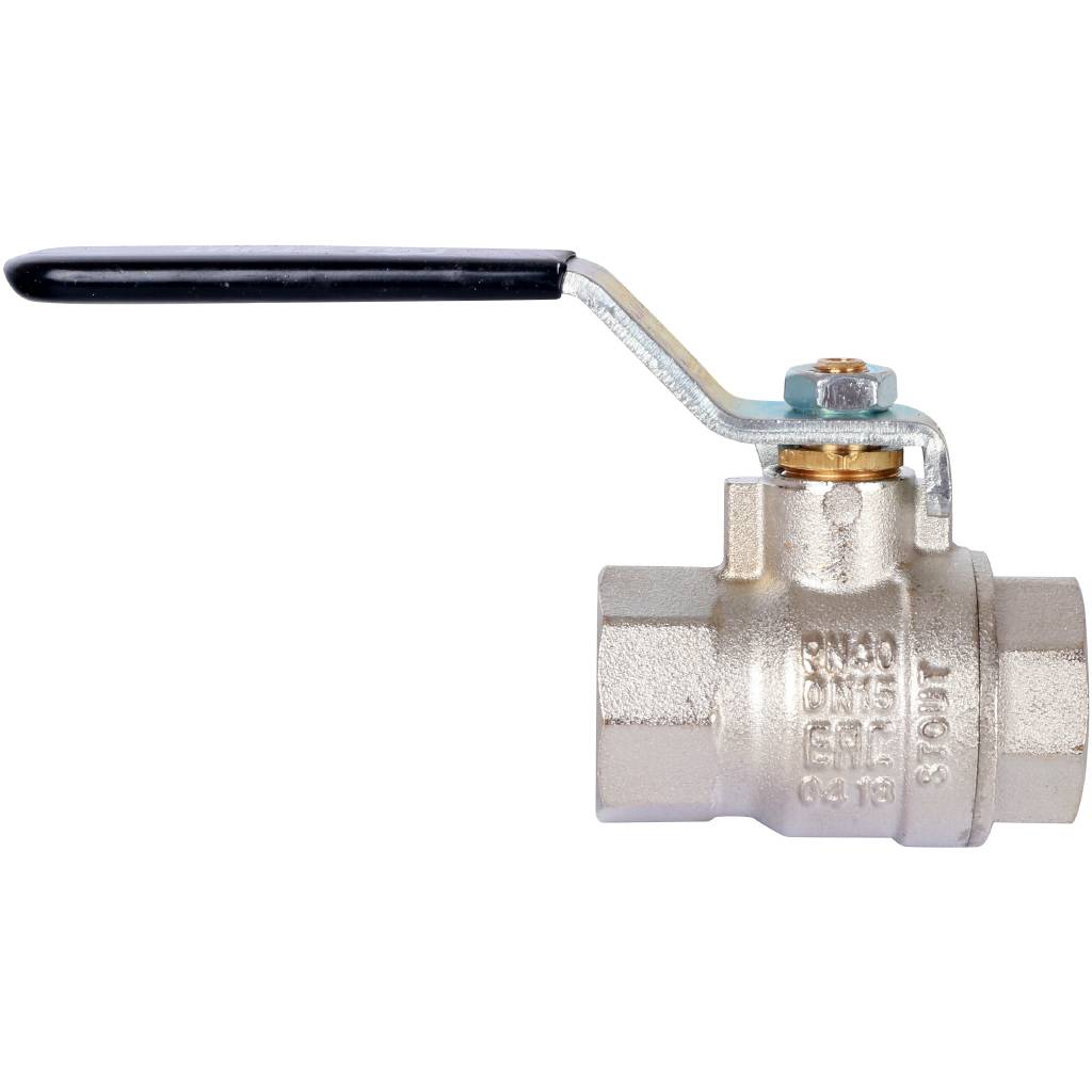 Кран шаровой стандартнопроходной STOUT SVB ВР/ВР, ручка рычаг 1/2, SVB-0011-000015