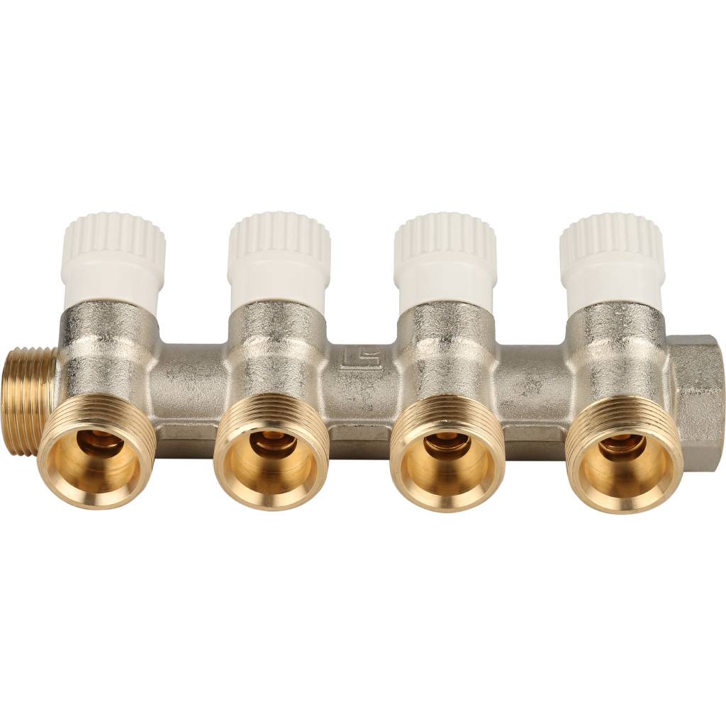 Коллектор распределительный STOUT 3/4, 4 отвода 3/4 ЕК