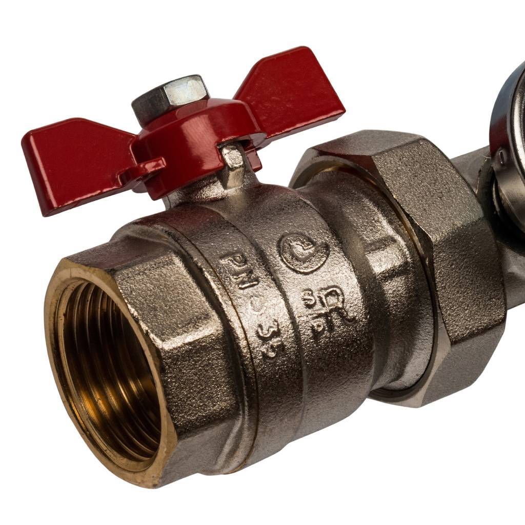 Распределительный коллектор из латуни с расходомерами STOUT 5 выходов, SMB 0473 000005