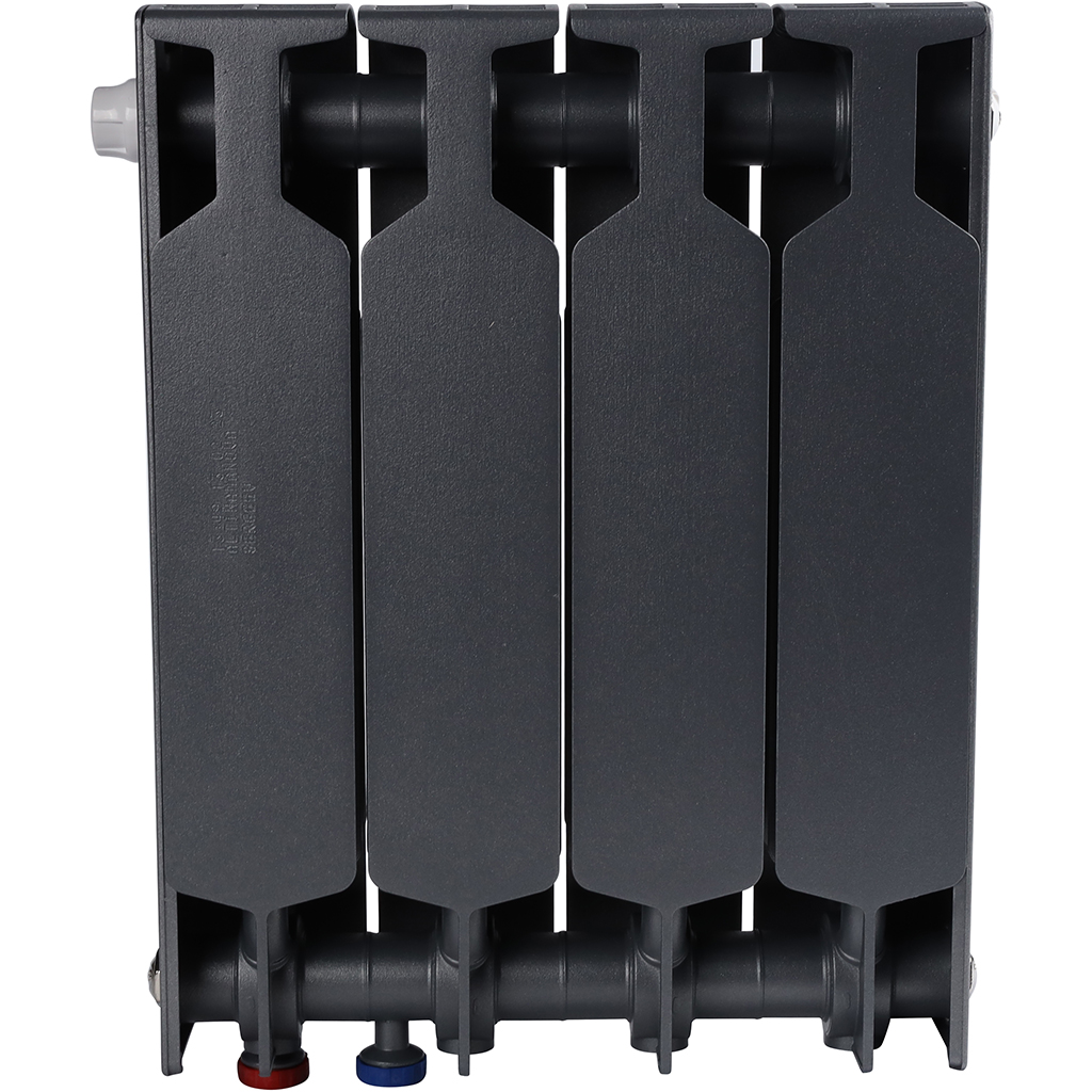 Радиатор биметаллический RIFAR SUPReMO VENTIL 350 SVR 4 секций нижнее правое подключение (Цвет ТИТАН), 4RS35.VR-4-TI